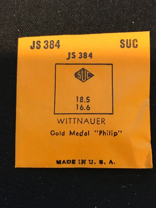 SUC Crystal JS 384 for Wittnauer Gold Model Philip - 18.5 x 16.6mm - New