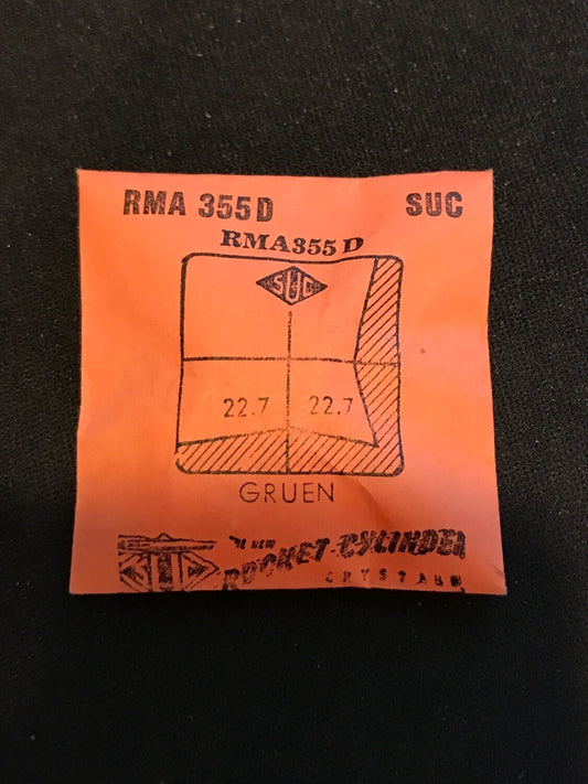SUC Rocket Faceted Crystal RMA 355D for GRUEN - 22.7 x 22.7mm - New
