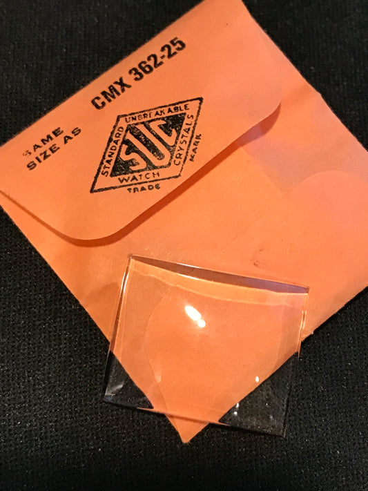 SUC Crystal RMS 163-6 for GRUEN Curvex Executive - 23.7 x 19.0mm - New