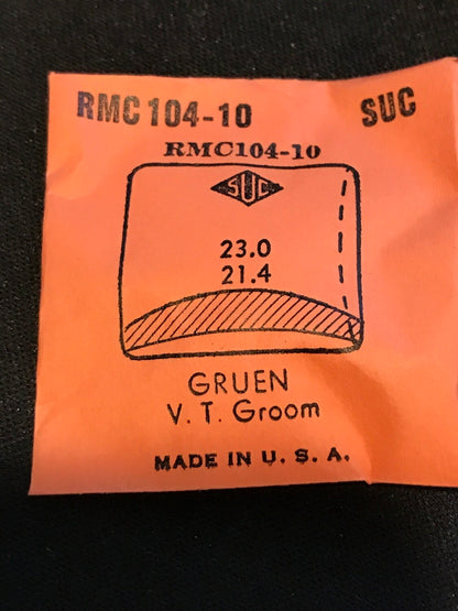 SUC Rocket Crystal RMC 104-10 for GRUEN Veri-Thin The Groom - 23.0 x 21.4mm - New