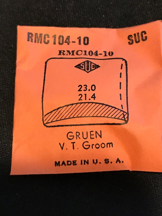 SUC Rocket Crystal RMC 104-10 for GRUEN Veri-Thin The Groom - 23.0 x 21.4mm - New