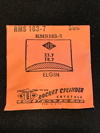 SUC Rocket Crystal RMS 163-7 for ELGIN - 23.7 x 18.7mm - New