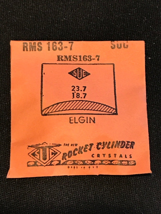 SUC Rocket Crystal RMS 163-7 for ELGIN - 23.7 x 18.7mm - New