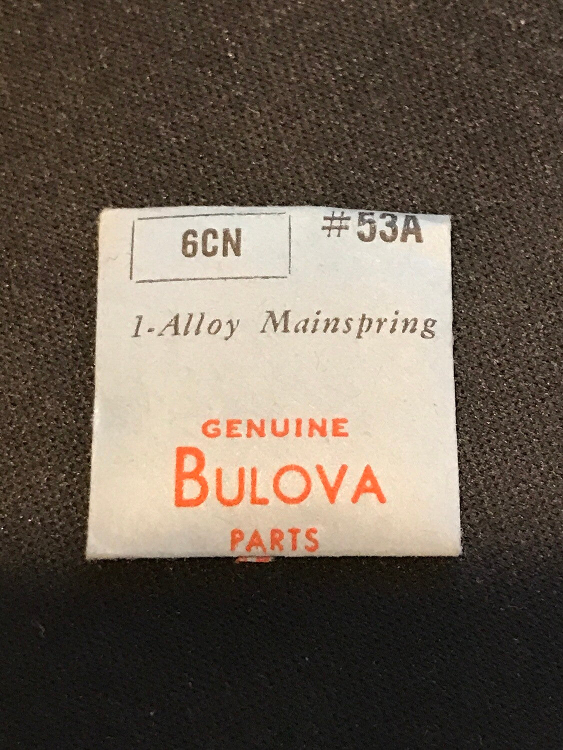 Bulova Factory Mainspring for caliber 6CN - Alloy