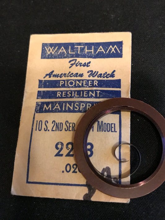 Waltham Factory Mainspring for 10s 1861 Model 2213 - Steel