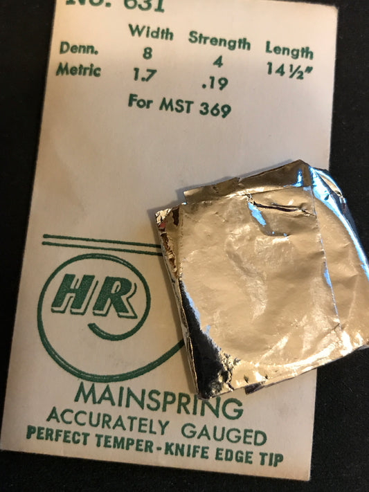 HR Mainspring No. 631 for MST caliber 369 - Steel