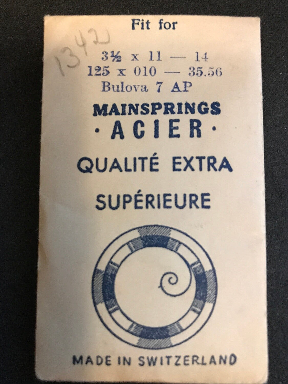 ACIER Mainspring for Bulova 7AP - Steel