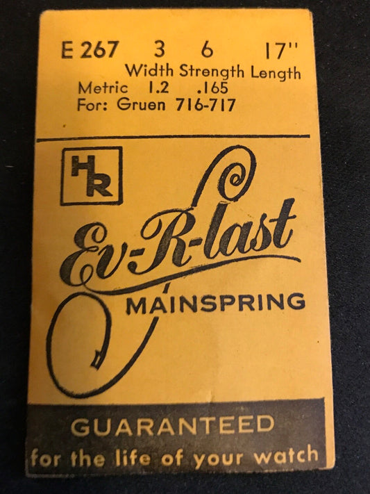 HR Mainspring E267 for Gruen 716, 717 movements - Steel