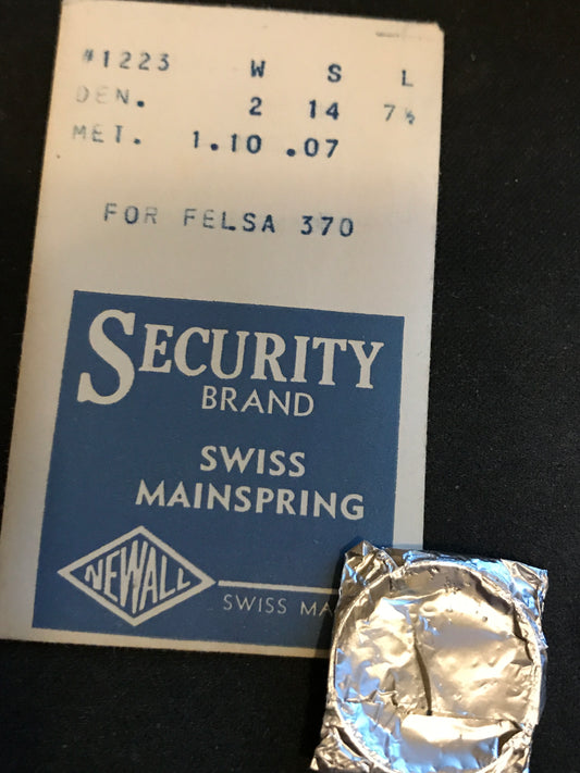 NEWALL Security Mainspring #1223 for Felsa caliber 370 - Steel