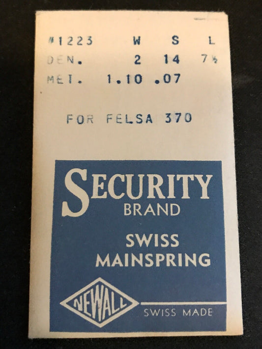 NEWALL Security Mainspring #1223 for Felsa caliber 370 - Steel