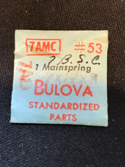 Bulova Factory Mainspring for caliber 7AMC, 7AD - Steel