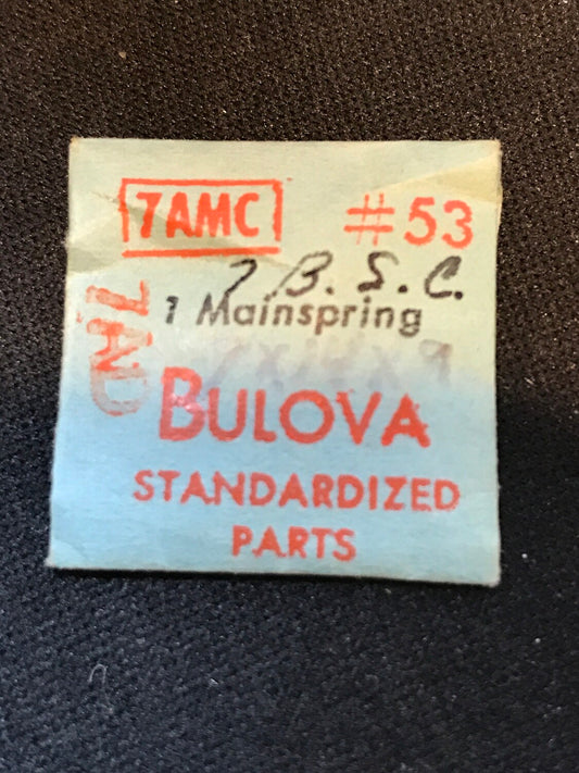 Bulova Factory Mainspring for caliber 7AMC, 7AD - Steel