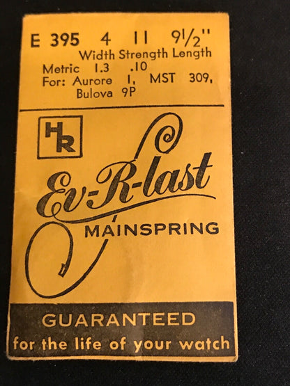 HR Mainspring E395 for Bulova 9P, MST 309, Aurore 1 - Steel