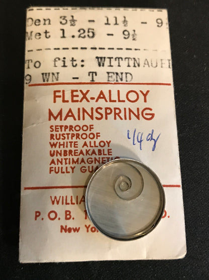 Flex-Alloy Mainspring for Wittnauer 9WN - Alloy