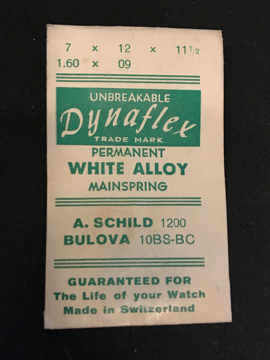 Dynaflex Unbrekable Mainspring for Bulova 10BS, 10BC, AS 1200 - Alloy