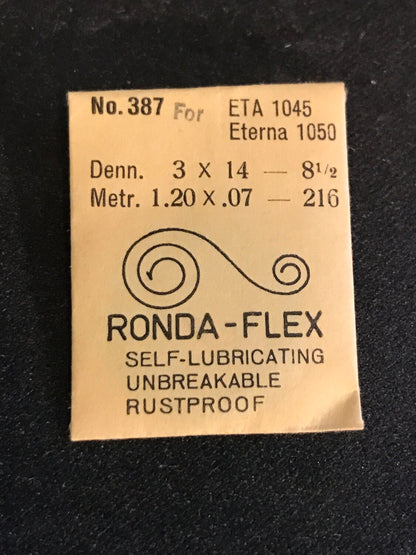 Ronda Mainspring No. 387 for ETA caliber 1045 & Eterna caliber 1050 - Alloy