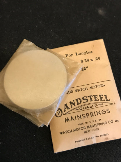 Sandsteel Mainspring #843 for Longines caliber 21/29 - Steel