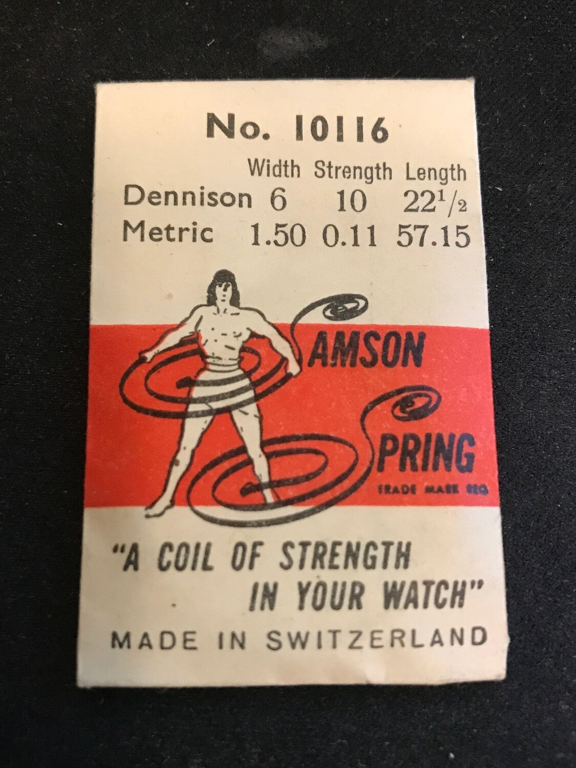 Samson Mainspring No. 10116 for Amida caliber 112, 150, 151, 162 - Steel