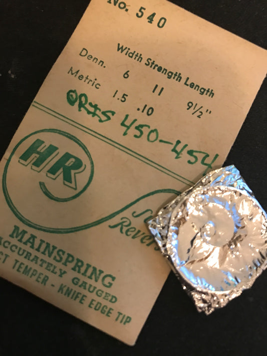 HR Mainspring No. 540 for Oris 450 thru 454 - Steel