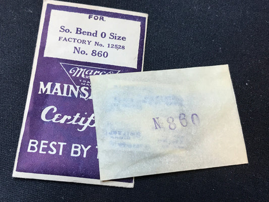 Marco Mainspring #860 for South Bend 0s Mainspring for 1st Model #12528 - Steel
