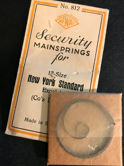 Newall Security Mainspring #812 for NY Standard 12s No. 4144 - Steel
