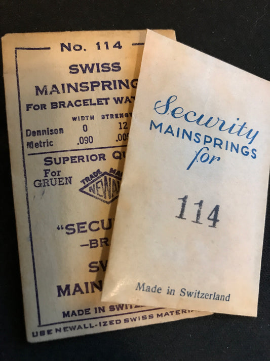 Newall Security Mainspring #114 for Gruen caliber 151 - Steel