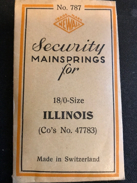 Newall Security Mainspring #787 for Illinois 18/0s No. 47383 - Steel