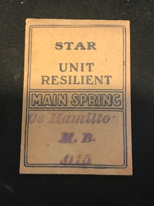 Star Mainspring for Hamilton 0s Factory No. 1535 - Steel