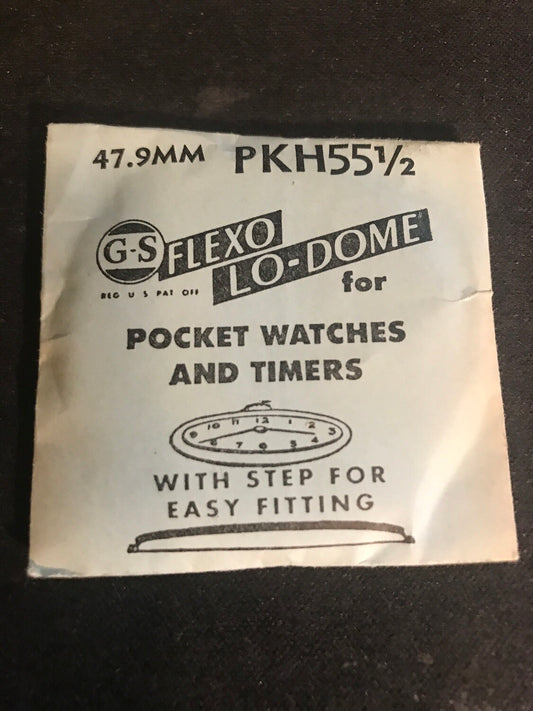 GS PKH55½ Pocket Watch Crystal 47.9mm - New