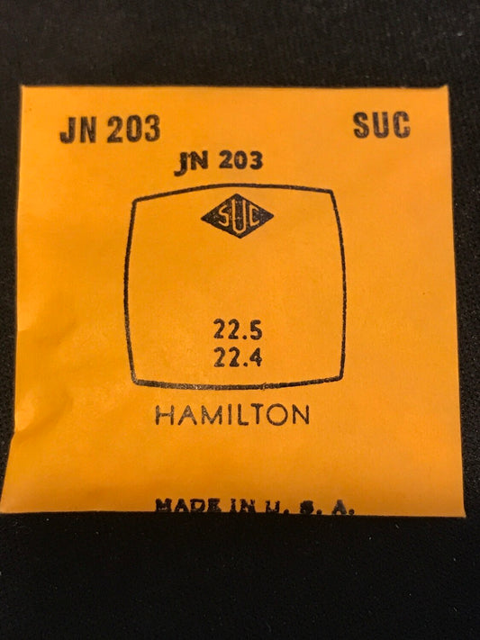 SUC Crystal JN 203 for HAMILTON - 22.5 x 22.4mm - New