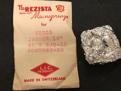 NuREZISTA Mainspring #2005 for Jaeger 19 ligne 8-Day Movement - Steel