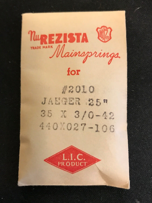 NuREZISTA Mainspring #2010 for Jaeger 25 ligne 8-Day Movement - Steel