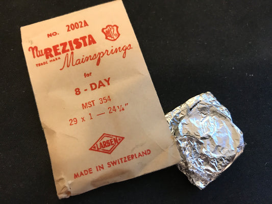 NuREZISTA Mainspring #2002A for MST caliber 354 8-Day Movement - Steel