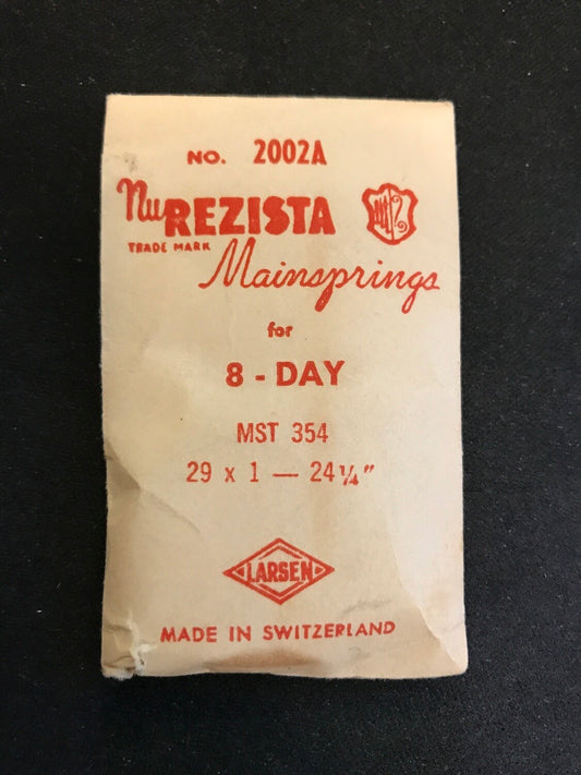 NuREZISTA Mainspring #2002A for MST caliber 354 8-Day Movement - Steel