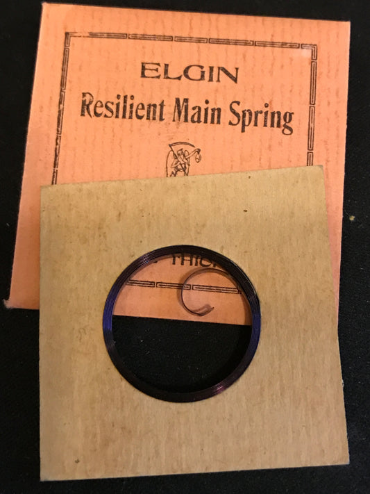 Elgin Factory Mainspring for 10s 1st Model KW Movements No. 823 - Steel