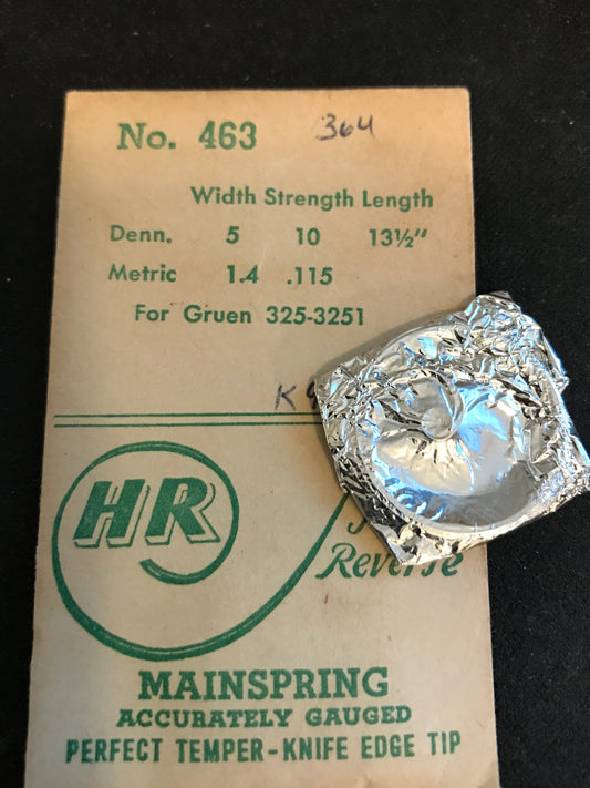 HR Mainspring 463 for Gruen caliber 325, 3251 - Steel