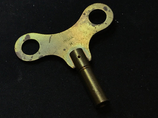 Brass Single End Clock Key #8 (4.25mm)