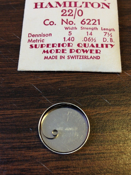 NuTemper Mainspring - Hamilton 6221 for 22/0s - Steel