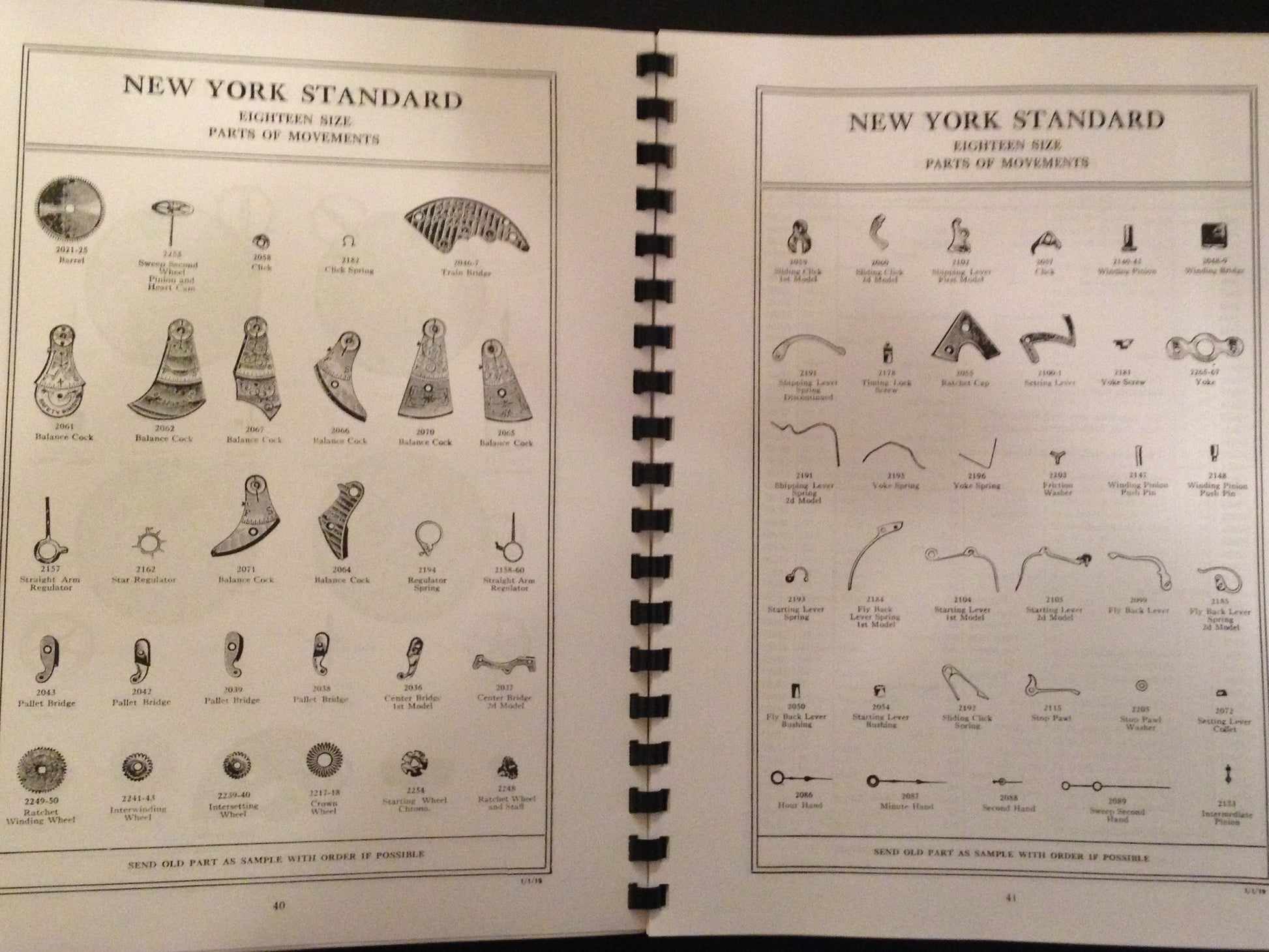 Keystone (Howard, Crown, NY Standard) Watch Material Catalog 1919 Ed - reprint