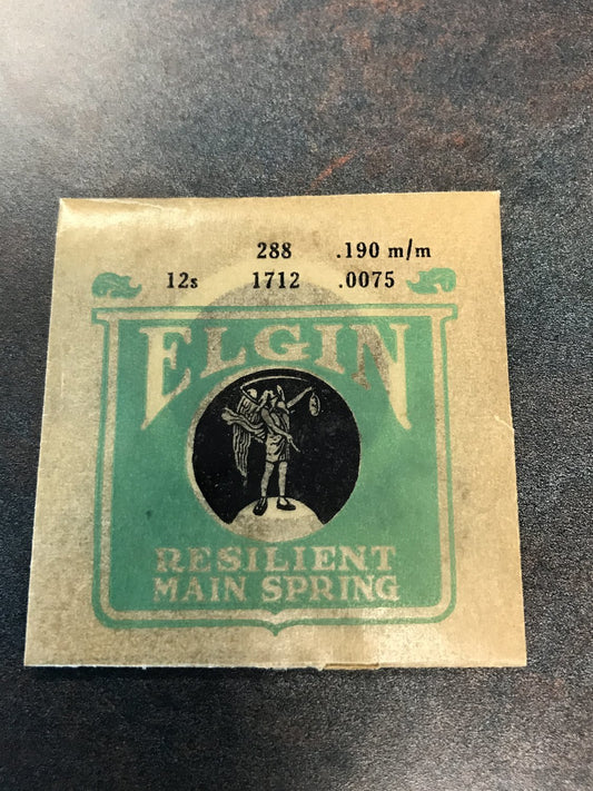 Elgin Factory Mainspring for 12s No. 1712 - Steel