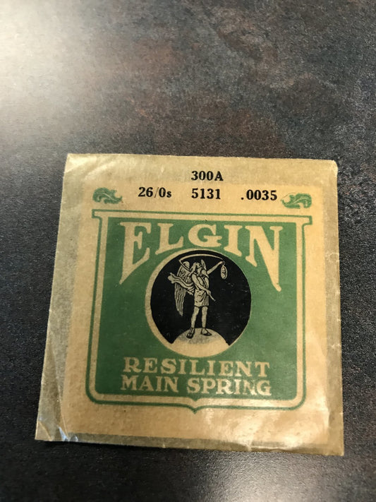 Elgin Factory Mainspring for 26/0s No. 5131 (300A) - Steel