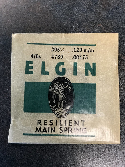 Elgin Factory Mainspring for 4/0s No. 4789 - Steel