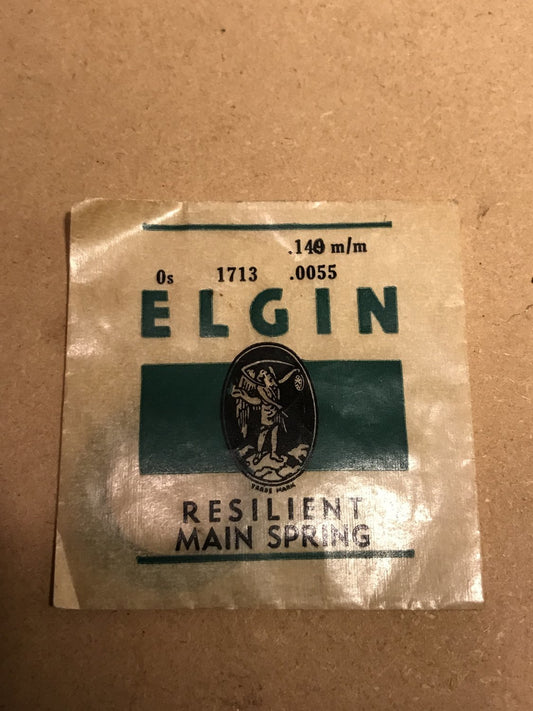 Elgin Factory Mainspring for 0s No. 1713 - Steel