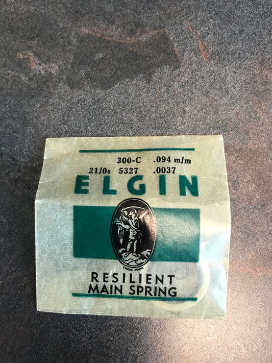 Elgin Factory Mainspring for 21/0s No. 5327 (300-C) - Steel