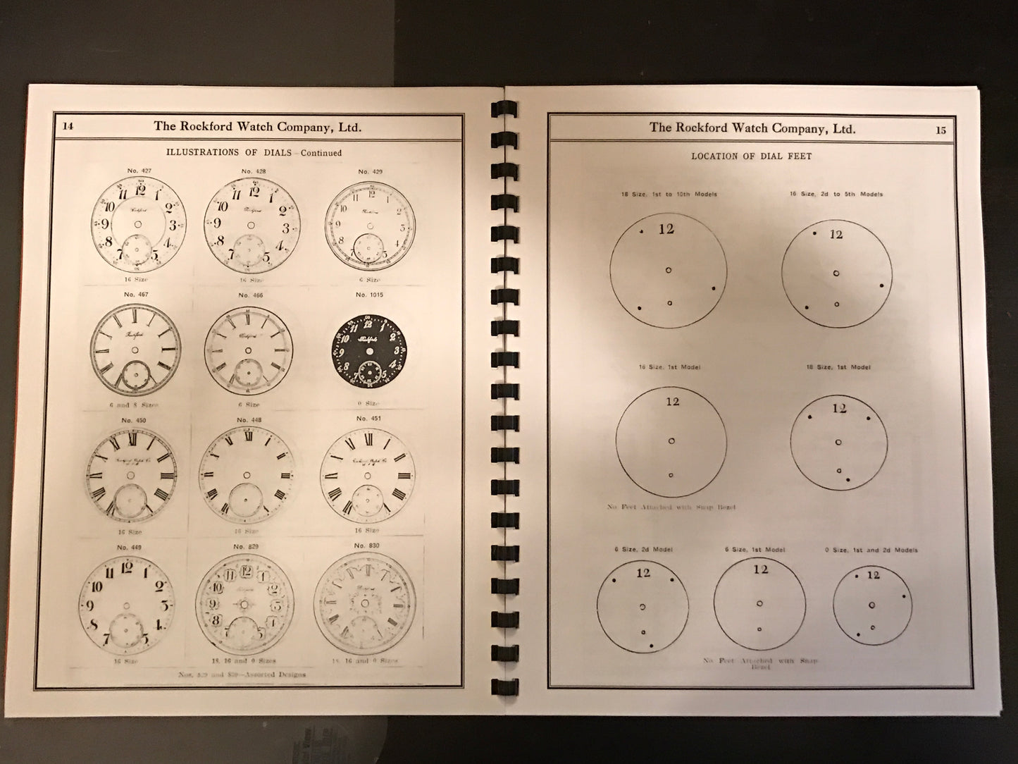 Rockford Watch Material Catalog 1909 edition reprint Vintage Time Parts
