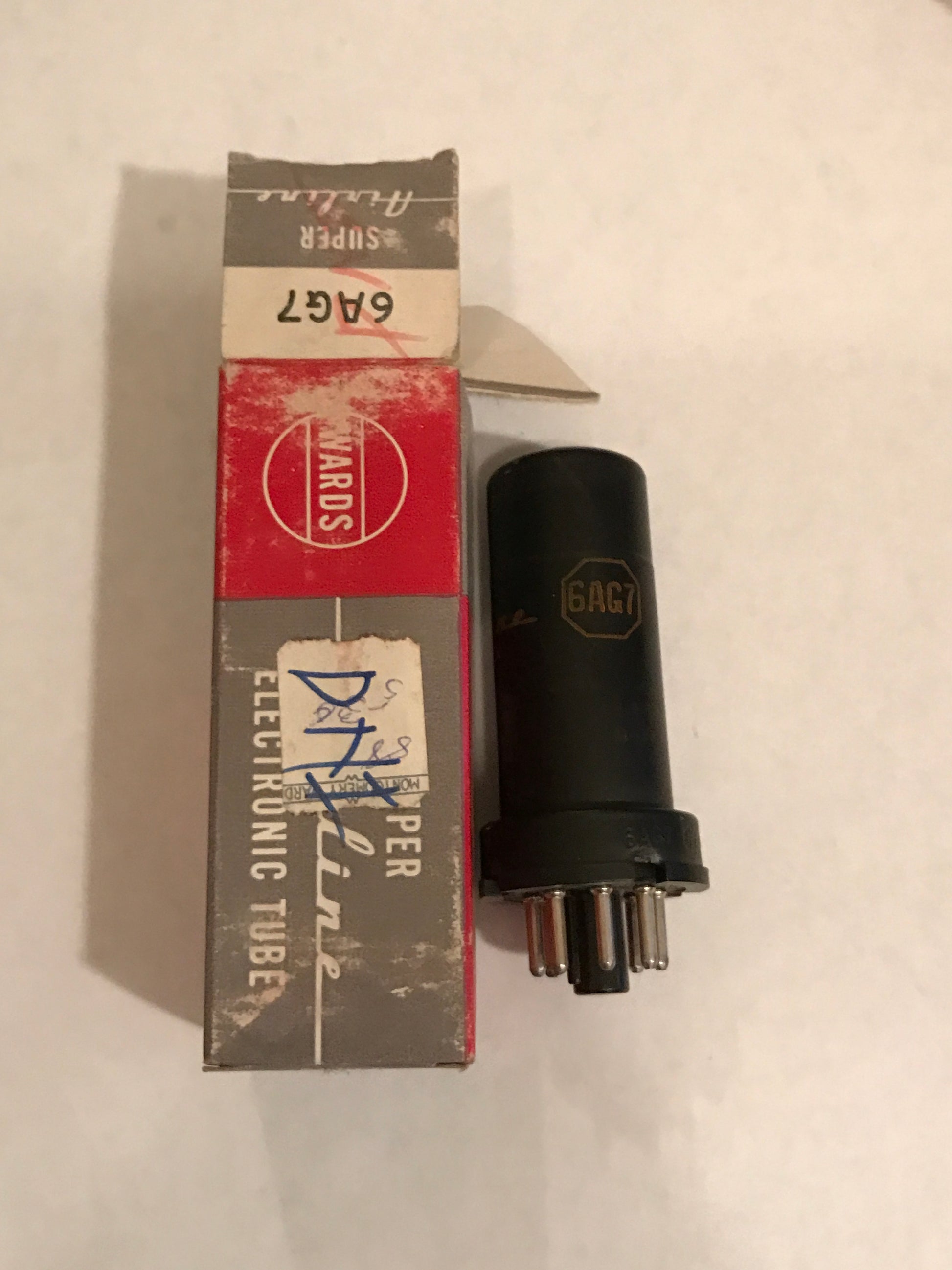 6AG7 WARDS Super Airline VACUUM TUBE - GUARANTEED – Vintage Time Parts