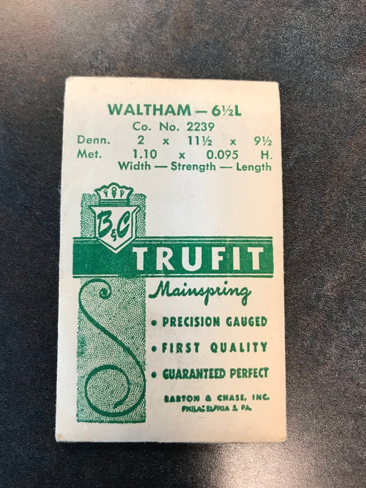 Trufit Mainspring - Waltham 2239 for 6½ Ligne Model 650 - Steel