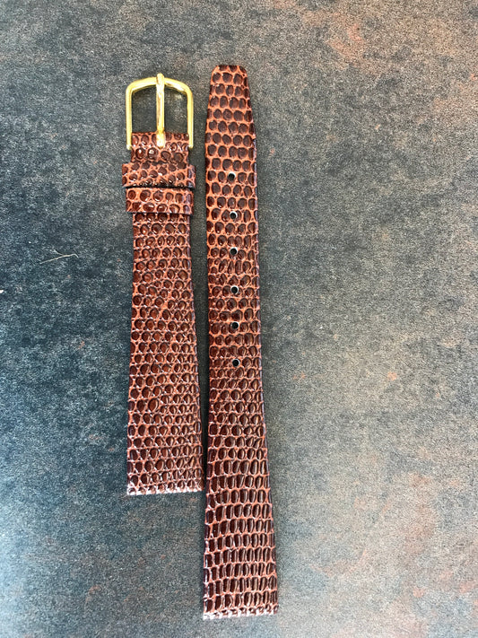 Gilden 14mm Honey Lizard-Calf Strap - New in Packaging