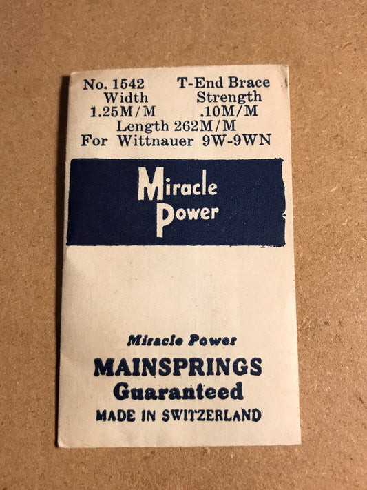Miracle Power Mainspring for Wittnauer caliber 9W - 9WN - Steel