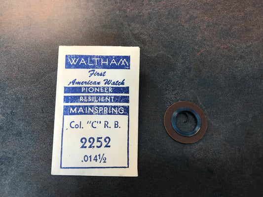 Waltham Factory Mainspring for 12s Colonial R "C" No. 2252 - Steel